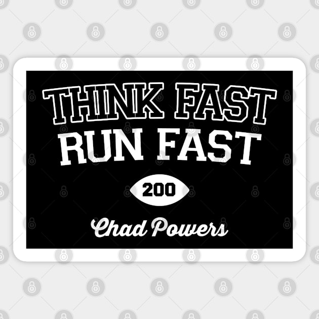 Think Fast, Run Fast - 200 Magnet by teecloud